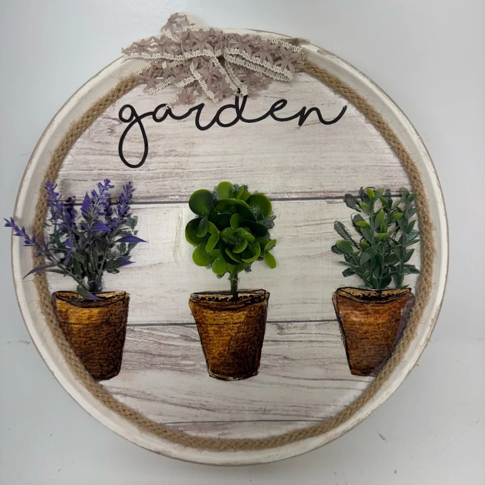 New 3D Handmade Garden Decor with Potted Plants